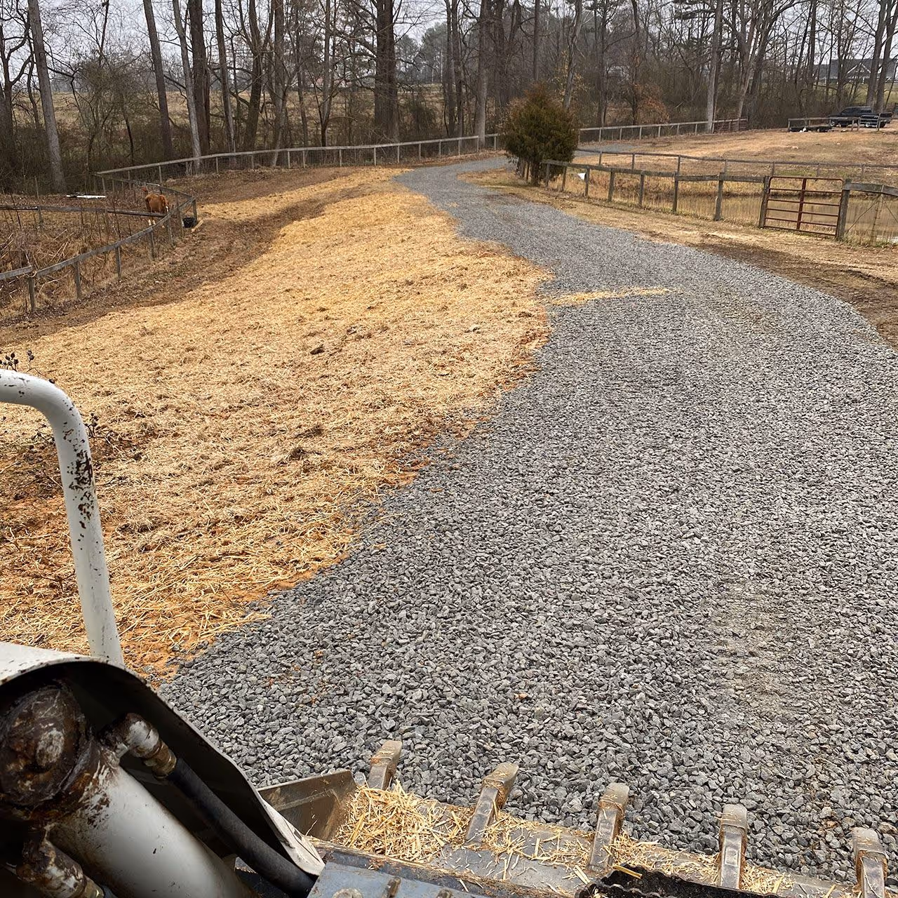 Resurfaced driveway completed by Georgia Pro Scapes landscaping team