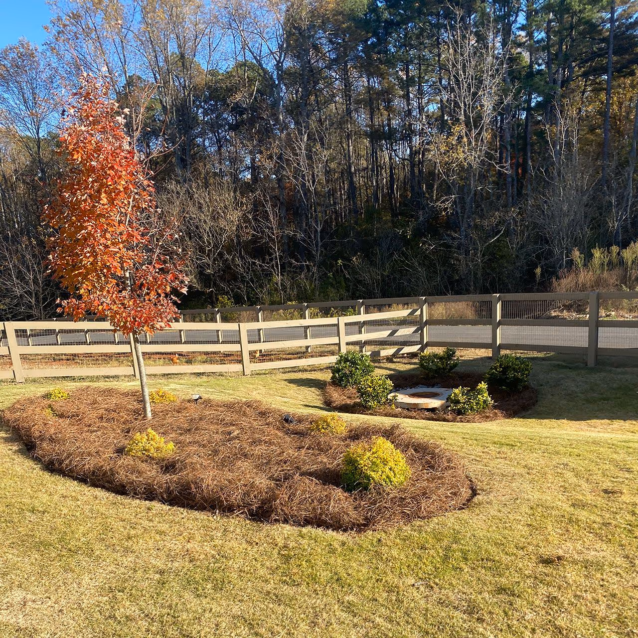 Landscape enhancements and mulch installation by Georgia Pro Scapes