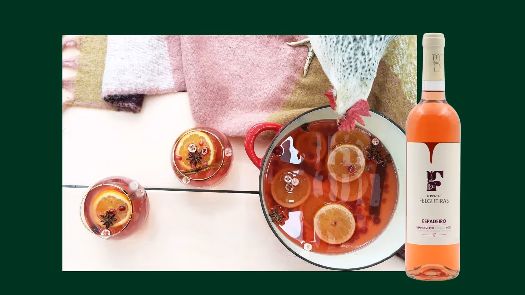 Grzane wino z winem różowym