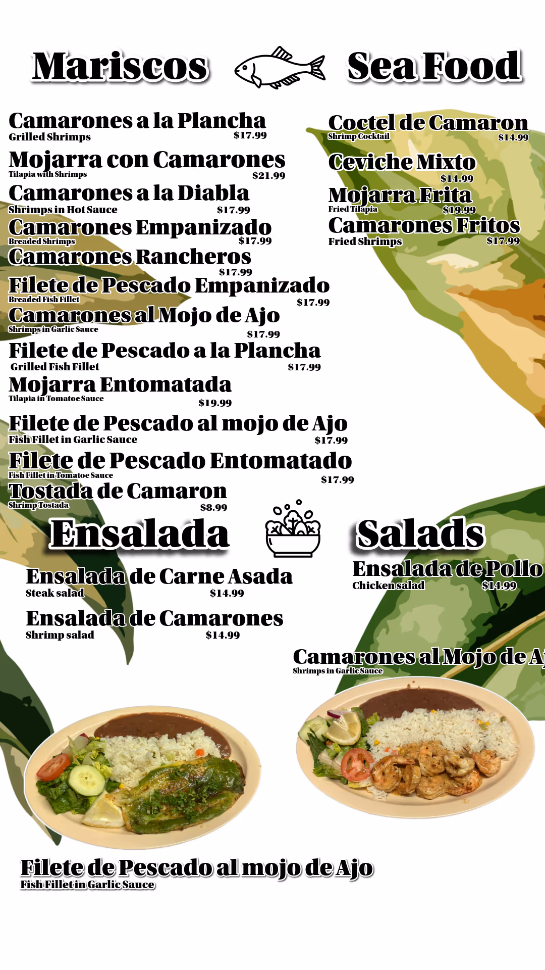 El Cafetal menu page 5.