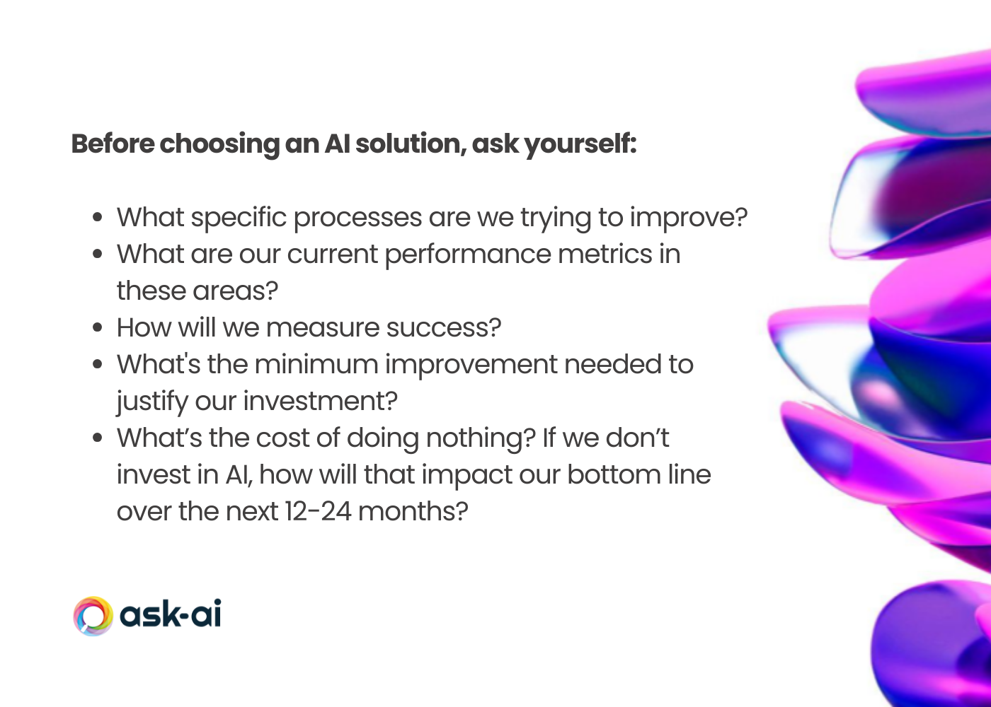 Choosing an AI for CX solution