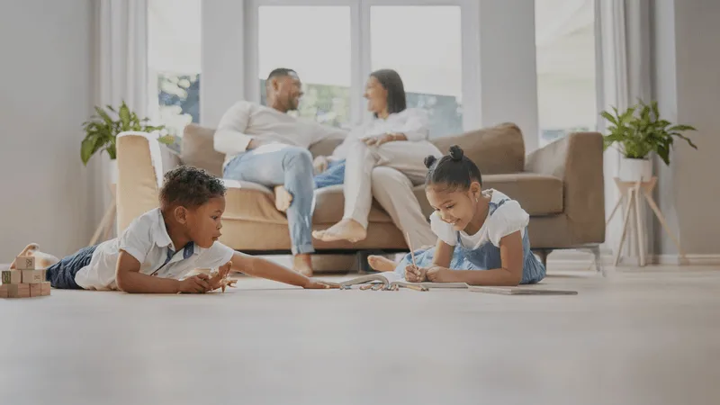 happy family in a safe home treated with full home treatment