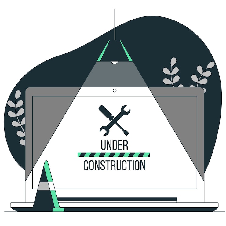 Under construction concept illustration
