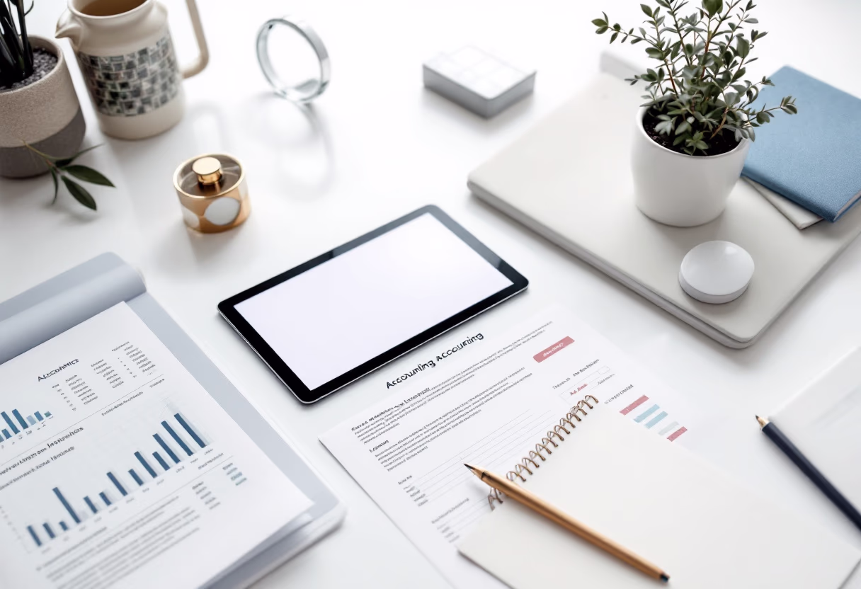 image of accounting tools and documents