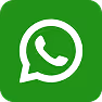 WhatsApp logo with white phone icon inside a speech bubble on a green rounded square background.