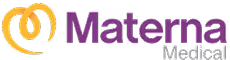 Materna Medical logo with intertwined rings and purple text.