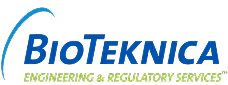 BioTeknica Engineering & Regulatory Services logo with blue and green text.
