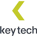 Key Tech logo with green angled arrow pointing left above text