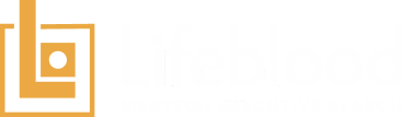 LifeBlood logo with a stylized orange drop and text reading 'LifeBlood' and 'A National Hemophilia Foundation Affiliate'