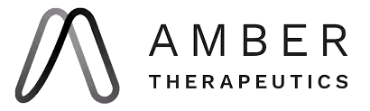 Amber Therapeutics company logo with stylized overlapping A letters.