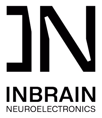 INBRAIN NEUROELECTRONICS logo with stylized letters forming a unique design.