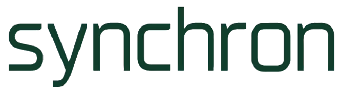 Synchron wordmark logo in dark green sans-serif font.