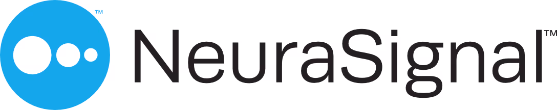 NeuraSignal company logo with stylized dots inside a circle to the left of text.