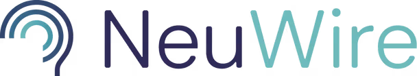 NeuWire logo with a stylized ear icon to the left of the text.