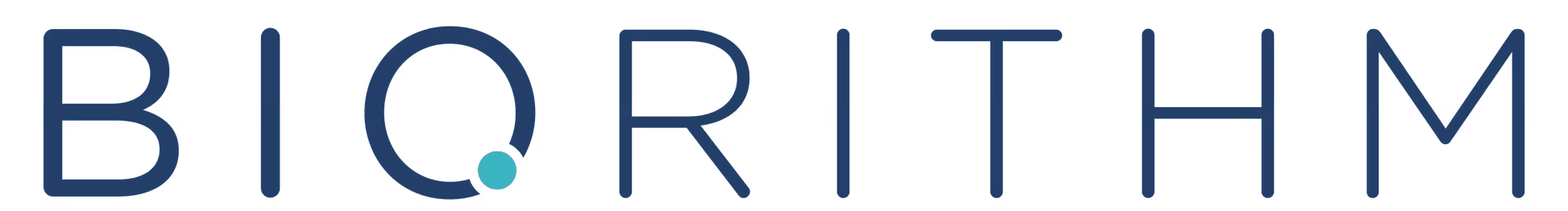 The word Biorhythm in dark blue capital letters with a small teal circle on the letter O.