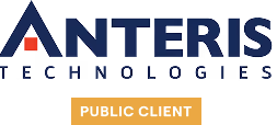 Anteris Technologies logo with a red square in the letter A and a PUBLIC CLIENT label below.