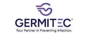 GERMITEC logo with circular abstract icon above and tagline Your Partner in Preventing Infection.
