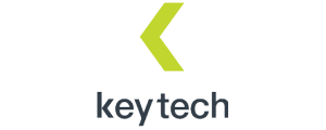Key Tech company logo with a green angular shape above the text.
