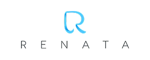 Renata brand logo with stylized R above spaced letters spelling Renata.