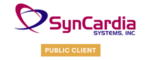 SynCardia Systems Inc logo with a gold banner reading Public Client.