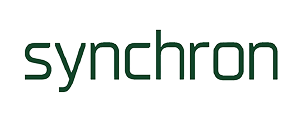 Synchron company logo with green lowercase letters on a white background.
