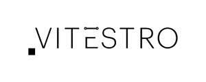 Vitestro wordmark logo in black stylized text