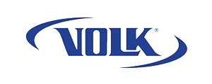 Volk brand logo in stylized black text with elliptical swoosh around it.