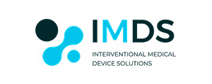 IMDS logo with dots and lines and text Interventional Medical Device Solutions.