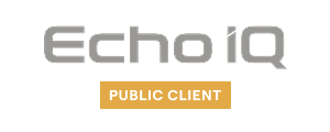 Diagram showing EchoIQ's solution improving audio quality with noise reduction and microphone spin detection.