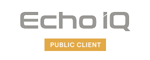Diagram showing EchoIQ's solution improving audio quality with noise reduction and microphone spin detection.