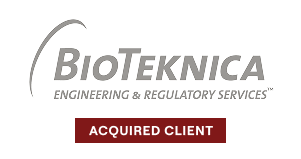 BioTeknica company logo in black text with a curved line over the B.