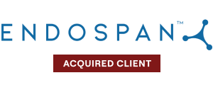 ENDOSPAN company logo with a stylized blue connected nodes symbol.