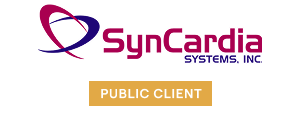 SynCardia Systems Inc logo with a gold banner reading Public Client.