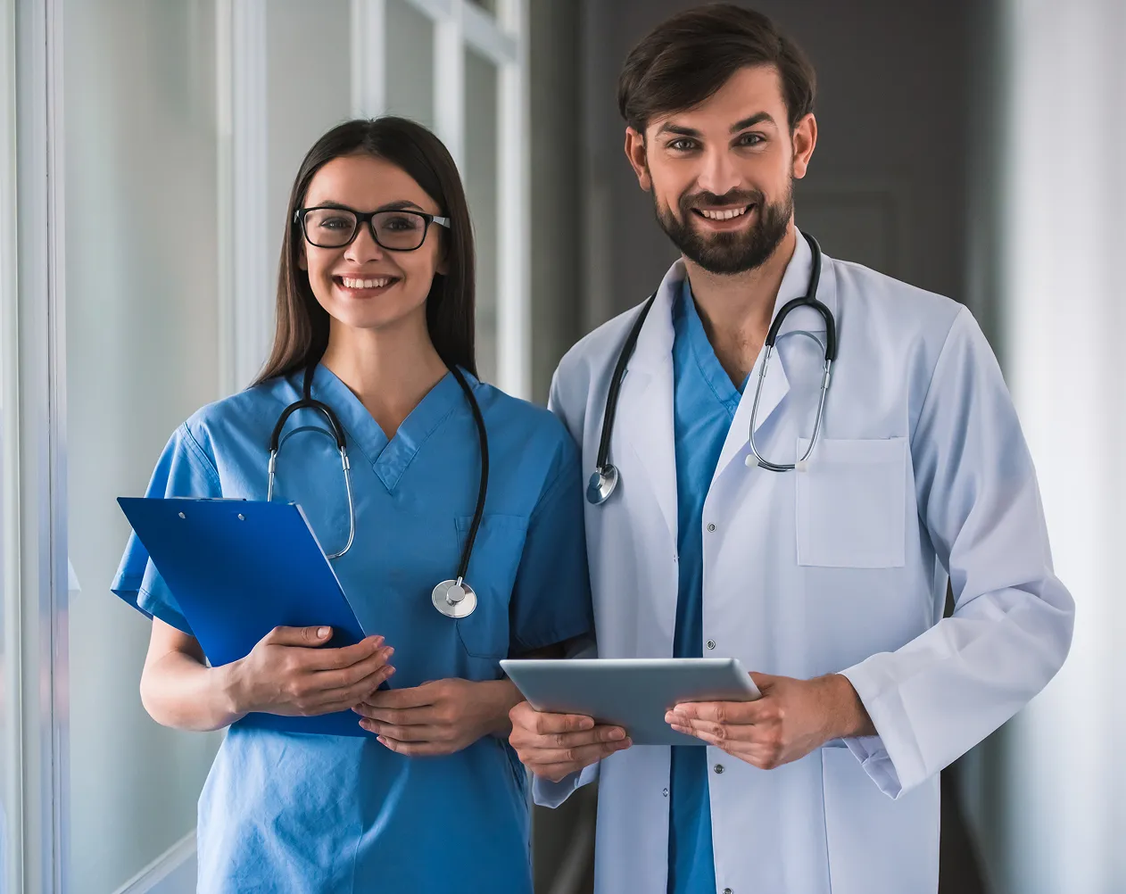 two of our doctors and nurses