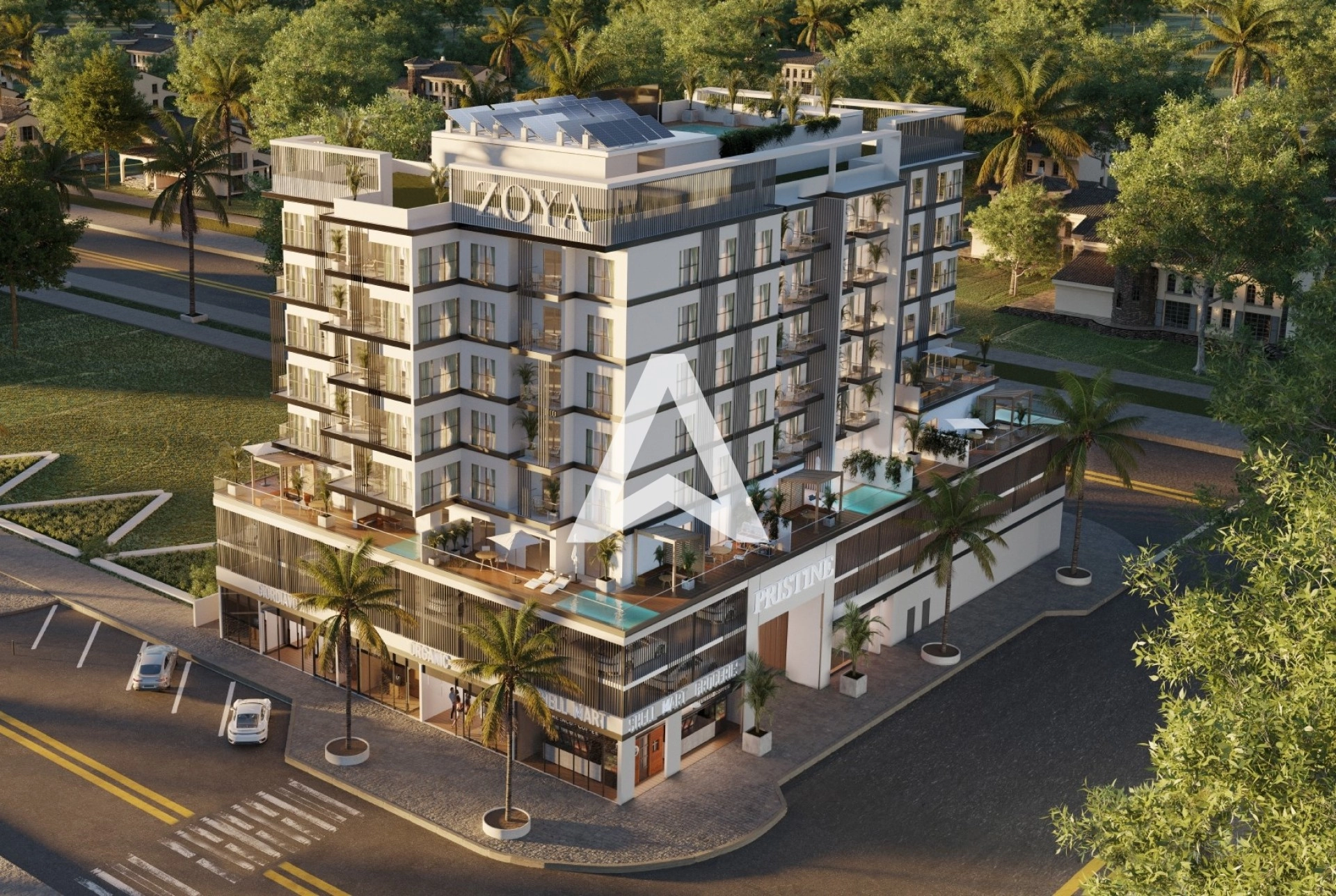 Displayed image from the thumbnail slider