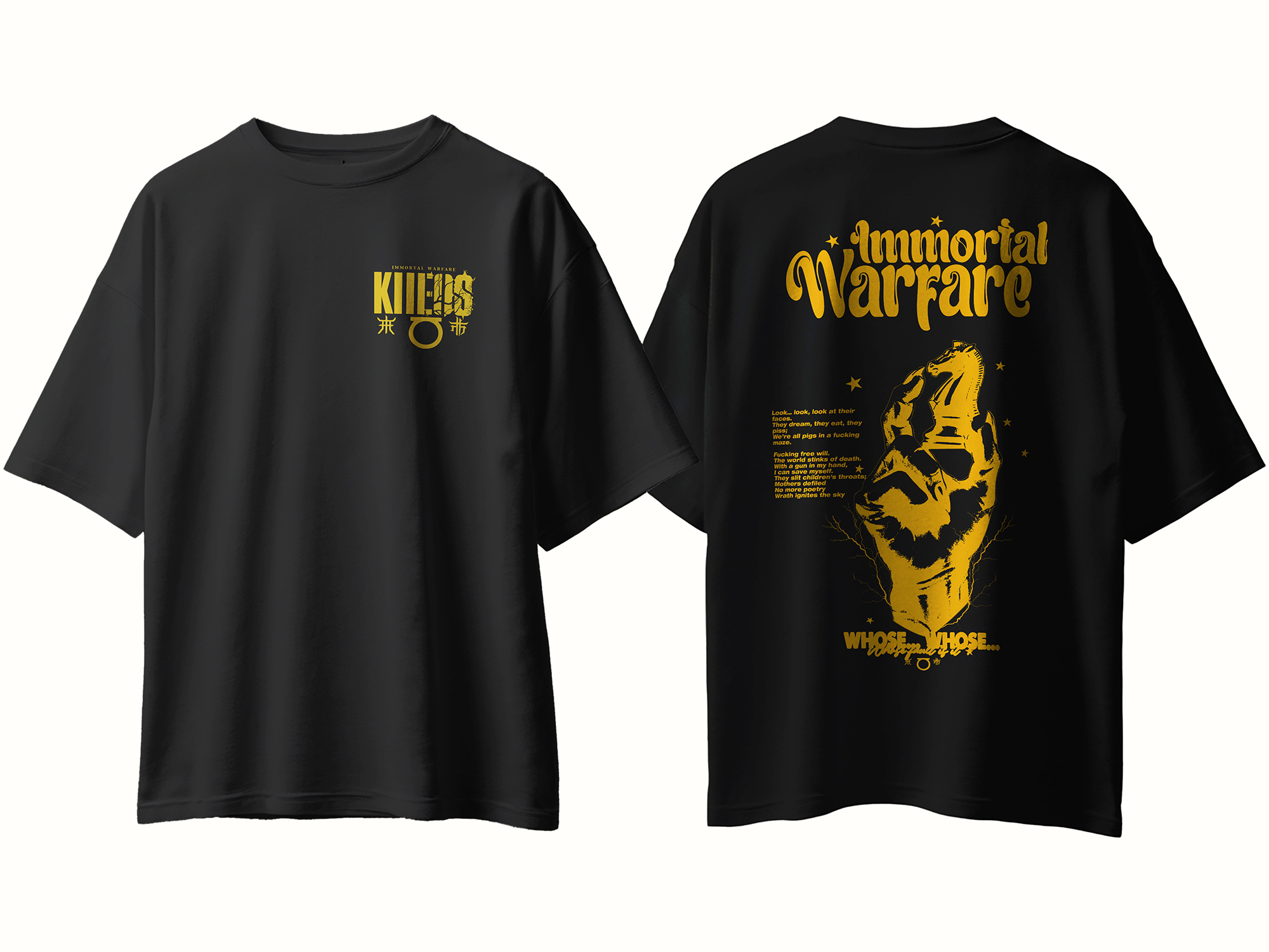 (Pre-order) KHEOS – Immortal Warfare Oversized T-Shirt