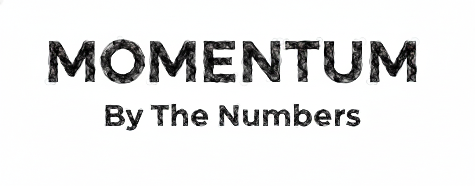 Text reading 'MOMENTUM' with the subtitle 'By The Numbers' on a white background.