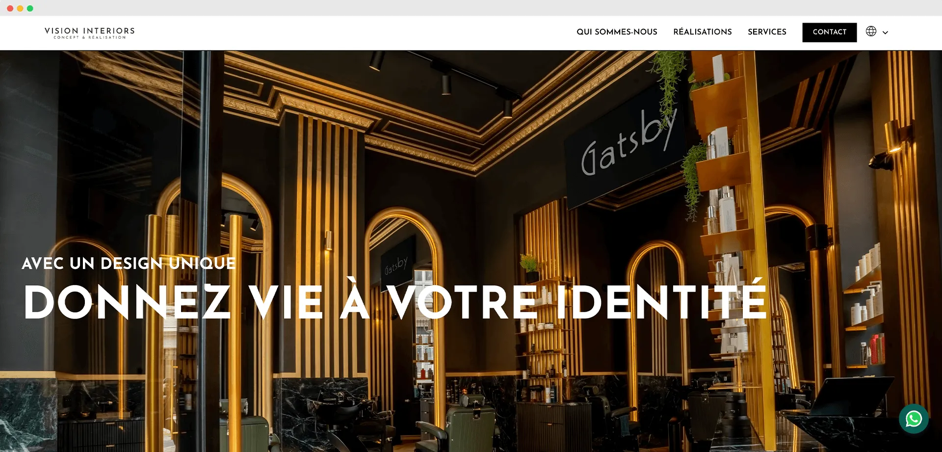 Site web Vision Interiors - Agence design intérieur