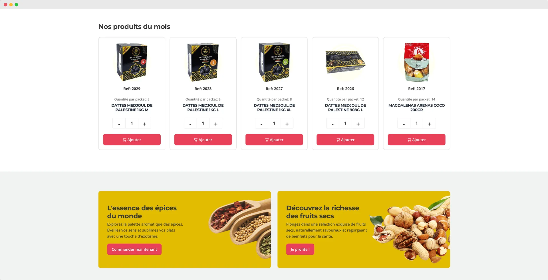 Page d'accueil de la boutique Oma Trading