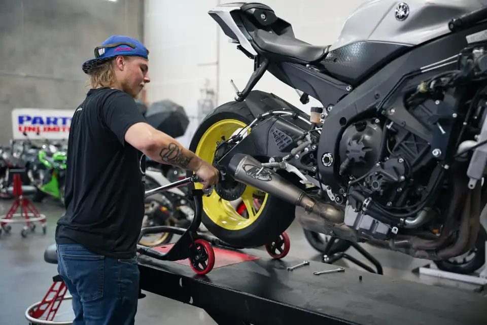 Factory-trained motorcycle service technician at Used Bikes Direct