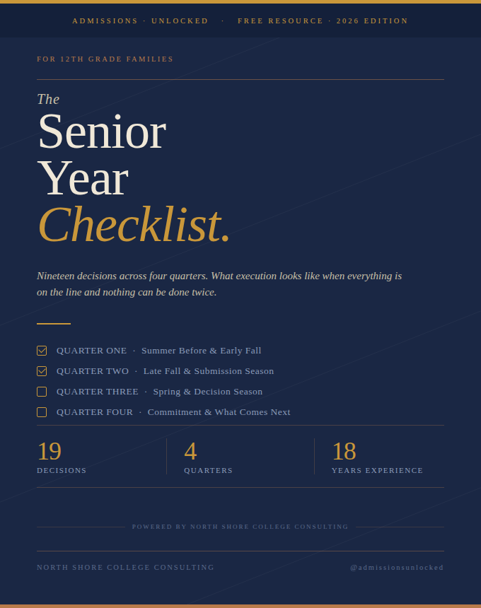 Admissions Unlocked: Senior Year Playbook