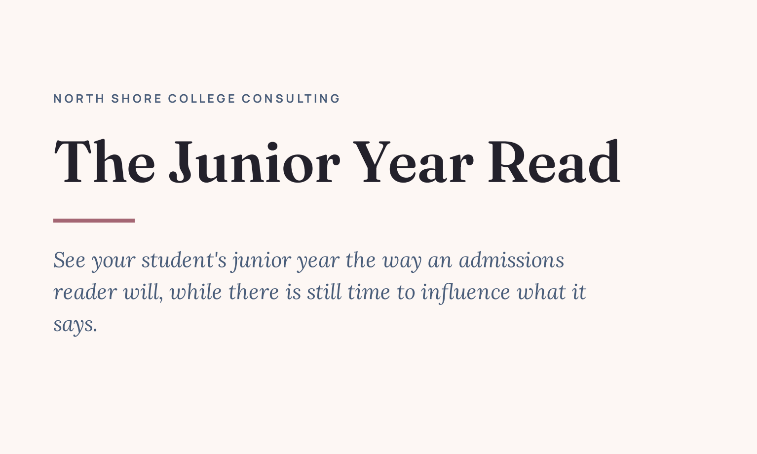 The Junior Year Read