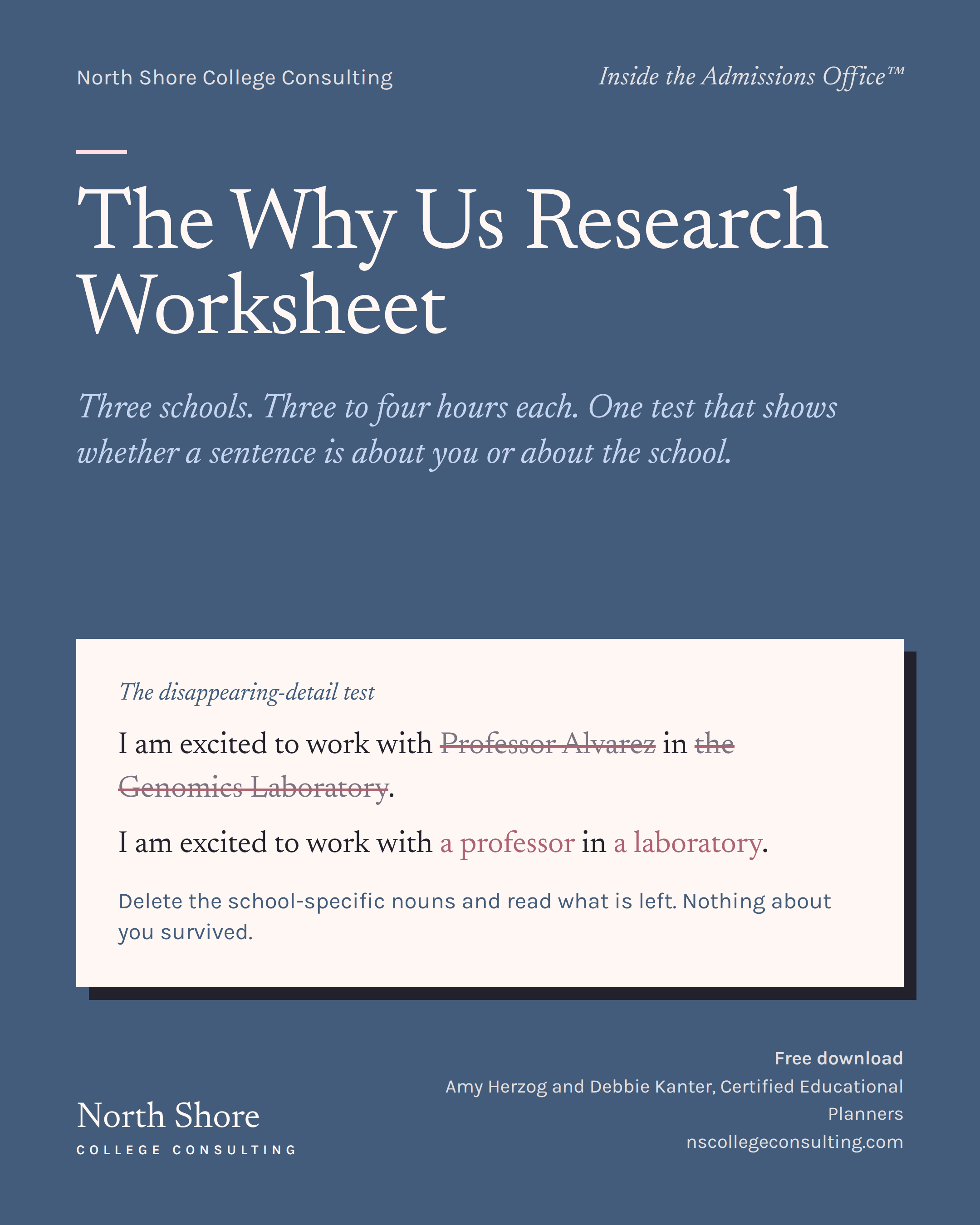 The Why Us Research Worksheet