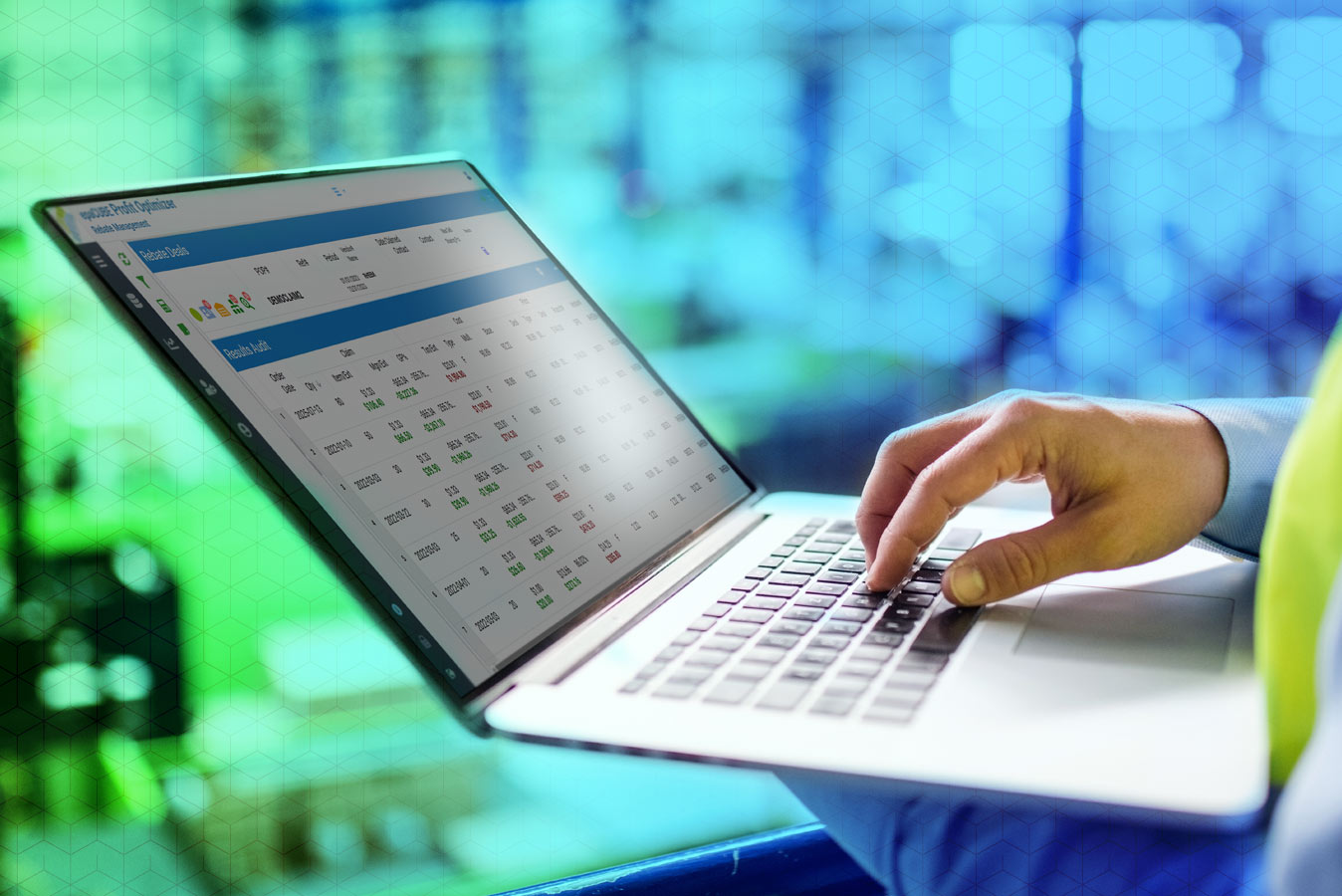 Laptop featuring epaCUBE Rebate Manager