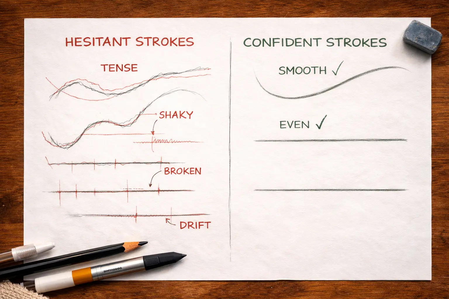 Line confidence and stroke quality