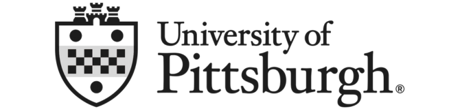 The University of Pittsburgh logo in black. The University of Pittsburgh is a cybersecurity client of TPG Consulting.