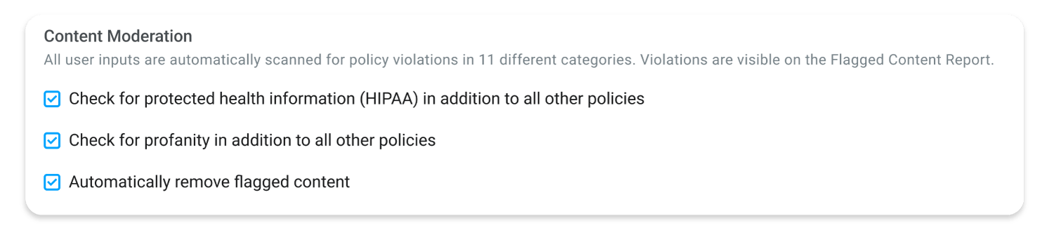 Motivosity UI content moderation updates