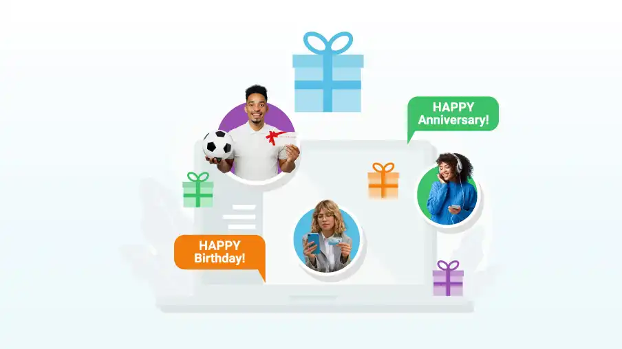 Employees receiving employee gifts for service anniversaries, holiday gifting, and more using an employee recognition and rewards software.