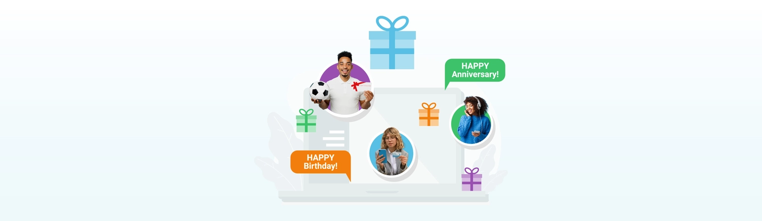 Employees receiving employee gifts for service anniversaries, holiday gifting, and more using an employee recognition and rewards software.