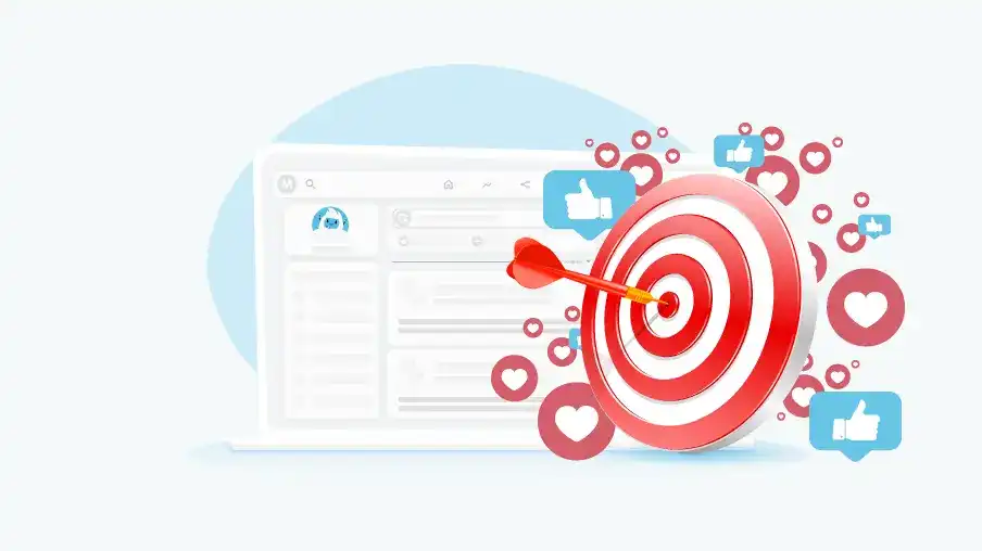 Employee recognition software built to increase employee motivation, and a target representing goal achievement.